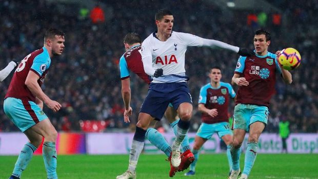 Tottenham Hotspur sempat kesulitan menembus pertahanan Burnley. (