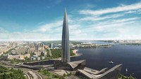Ketinggian Lakhta Center 462 m, membuatnya lebih besar secara signifikan dibandingkan menara lainnya di Eropa. Istimewa/Lakhta Center.