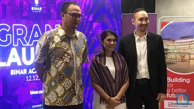 Pengembang aplikasi Go-jek Alamanda Shantika (tengah) (Foto: Lynda Hasibuan/CNBC Indonesia)