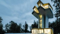 Rumah ini berlokasi di Barvikha Forest, Moskow, Rusia. Istimewa/dezeen.com.