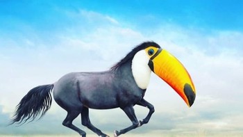 Horcan, perpaduan antara kuda dengan burung. (Foto: Instagram/gyyporama)