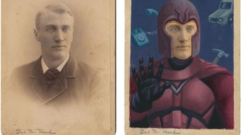 Tidak hanya superhero, Gross juga mengubah potret-potret yang ditemukannya menjadi supervillain. (Foto: Alex Gross)