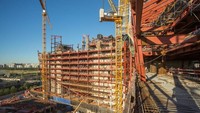 Ini adalah foto-foto konstruksi Lakhta Center yang diambil pada 2017. Istimewa/Lakhta Center.