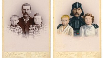 Keluarga ini menjadi Darth Vader bersama Luke dan Leia sewaktu kecil. (Foto: Alex Gross)