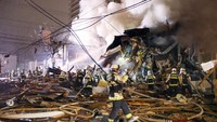 Ledakan terjadi di salah satu bar di Sapporo, Jepang pada Minggu (16/12/2018) malam waktu setempat. Kyodo/via Reuters.