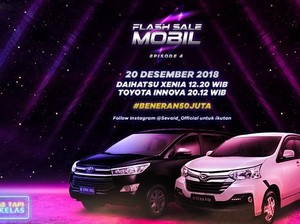 Seva.id Gelar Flash Sale Xenia dan Innova Rp 50 Juta di Akhir Tahun