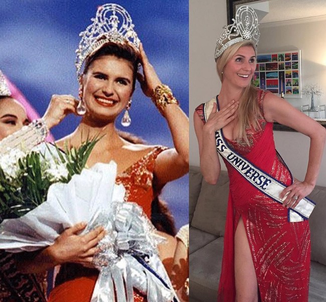 Michelle McLean masih berusia 19 tahun ketika berhasil memenangkan Miss Universe 1992. Wanita asal Namibia tersebut pun pernah menjadi presenter dan aktris. Kini, Michelle lebih banyak menghabiskan waktu untuk bisnis dan pekerjaan amal. Sebelum Miss Universe, Michelle juga jadi juara dua Miss World 1991. Foto: dok. facebook/instagram