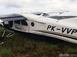 KNKT Selidiki Penyebab Susi Air Tergelincir di Kaltara