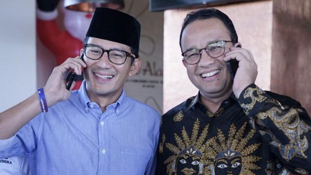 Sandiaga Uno bersama Anies Baswedan