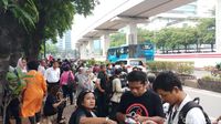 Suasana di depan Gedung Granadi, HR Rasuna Said, Jaksel