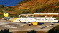 Maskapai Thomas Cook Airlines diganjar dengan nilai 74,7 ada di nomor 7. Laporan ini disusun menggunakan data dari Organisasi Penerbangan Sipil Internasional (ICAO) dan Asosiasi Transportasi Udara Internasional (IATA) (Thomas Cook Airlines/Facebook)