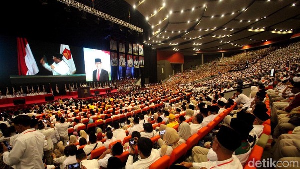 Ramai dan Meriah, Begini Momen Konfernas Gerindra di Sentul