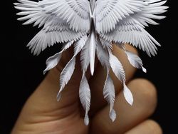 Kreatif! Seniman Sulap Kertas Jadi Burung Bangau Cantik