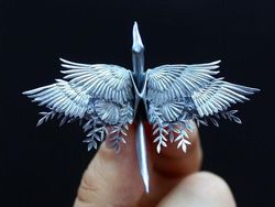 Kreatif! Seniman Sulap Kertas Jadi Burung Bangau Cantik