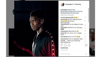 Begini posting Pogba yang diduga sebagai sindiran ke Mourinho setelah dipecat. (Foto: Internet/Twitter)