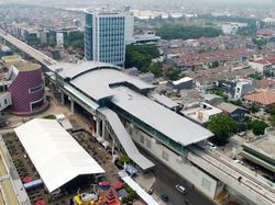 Penampakan LRT Jakarta dari Udara, Keren Lho Penampakan LRT Jakarta dari Udara, Keren Lho