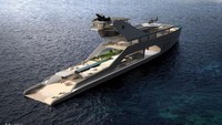 Desainer asal Norwegia, Hareide Design, membuka desain terbarunya yaitu kapal mewah yang punya pantai pribadi. Istimewa/Dok. Mansionglobal.