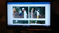 Dalam tangkapan layar dari video yang dijadikan barang bukti, Habib Bahar menganiaya keduanya dengan cara dipukul hingga ditendang. Screenshot/Dony Indra Ramadan.