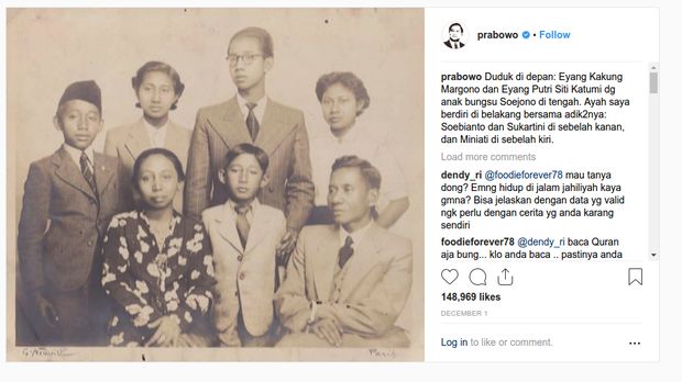 Kakek dan ayah Prabowo Subianto. 