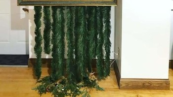 Menyatu dengan sebuah bingkai foto pohon Natal. (Foto: boredpanda)