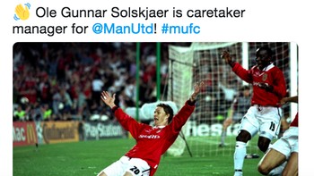 Lagu soal Ole pun kembali dinyanyikan. Foto: Twitter
