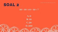 Coba kalau soal kedua, mana jawaban yang benar? 