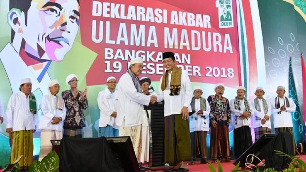 Jokowi mendapat dukungan dari ulama di Madura.