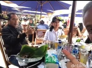 Terekam Kamera Ganjar, Jokowi Asyik Ngevlog Kuliner di Rest Area