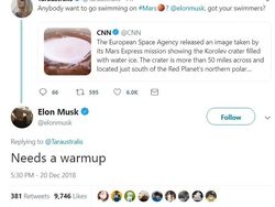 Indahnya Kawah Mars yang Bikin Elon Musk Terkesima