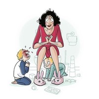 Saat anak-anak masih kecil, seorang ibu rasanya sulit punya waktu sendirian untuk sekadar merasakan kedamaian suasana tanpa ada suara sang buah hati tercinta. Bahkan saat harus darurat ke toilet pun tetap ada yang menemani. Foto: Dok. nathaliejomard.com