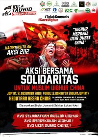 Aksi Solidaritas Muslim Uighur di Kedubes China Digelar Usai Jumatan