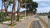 Di salah satu sudut, terdapat spot untuk berfoto dan juga ada tulisan Taman Krueng Daroy Banda Aceh (Agus Setyadi/detikTravel)