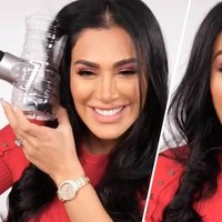 Tren kecantikan aneh lainnya adalah mengeriting rambut menggunakan botol. Botol plastik yang digunakan sudah dipotong bagian atas dan sampingnya. Yang perlu dilakukan adalah memasukkan rambut ke dalam botol. Lalu kedua alat itu akan mengeringkan sekaligus mengeritingnya dengan cara memasukan hair dryer ke dalam botol bagian samping.  Foto: dok. Instagram (@huddabeauty)