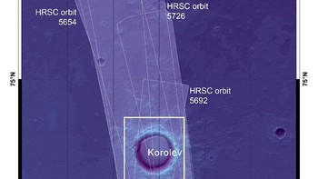 ESA sendiri menemukan kawah tersebut menggunakan satelit Mars Express miliknya. Foto: ESA