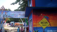 Jika Pantai Pintu Kota terkenal dengan bebatuan cadas, maka Pantai Natsepa adalah sebaliknya. Pantai Natsepa adalah pantai berpasir putih yang cantik (Rifkianto Nugroho/detikTravel) 