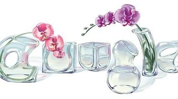 Google Doodle Hari Ibu 2010 juga masih mempertahankan tema vas bunga, yang kali ini merambah ke seluruh huruf. Foto: Google