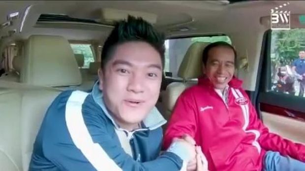 Jokowi dalam acara #NebengBoy