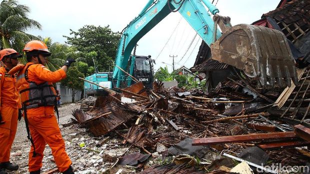 Salah satu lokasi terdampak gempa.