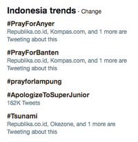 #PrayforAnyer, Duka Korban Tsunami di Penghujung Tahun 