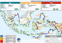 Proyek pembangunan tulang punggung serat optik nasional Palapa Ring.
