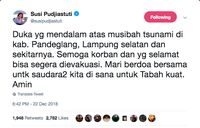 Ridwan Kamil-Menteri Susi Ucap Belasungkawa ke Korban Tsunami