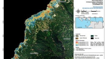 Diketahui data citra satelit ini bersumber dari Citra Mosaik SPOT 6/7 2016-2017 (LAPAN), DEM Nasional (BIG), dan Batas Administrasi (BIG). Foto: Dok. LAPAN