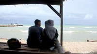 Begini kondisi di salah satu kawasan wisata di Anyer yang sepi pengunjung pasca diterjang tsunami.