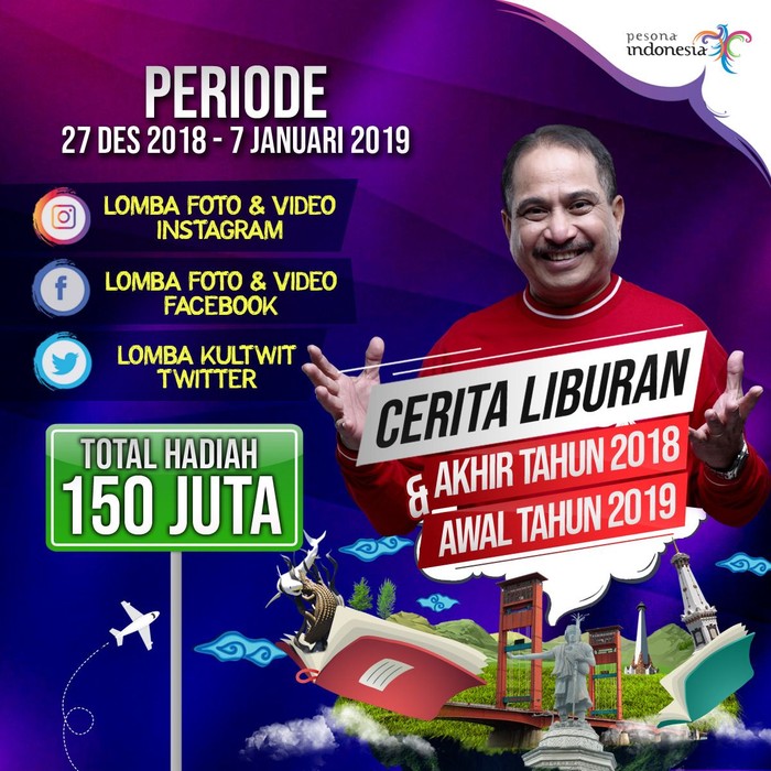 Ceritakan Momen Liburan dan Dapatkan Total Hadiah Rp 150 Juta