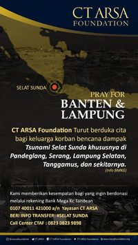 Mari Berdonasi untuk Korban Tsunami Banten dan Lampung 