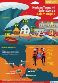 Korban Tsunami Di Selat Sunda: 281 Tewas, 11.687 Warga Mengungsi