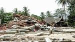 Foto: Penginapan di Carita yang Hancur Disapu Tsunami