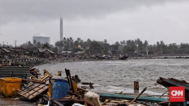 Kampung nelayan Teluk Labuan yang hancur usai diterjang tsunami Selat Sunda, Banten (25/12).