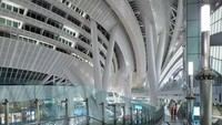 Stasiun melayanai kereta cepat (XRL) Guangzhou-Shenzhen-Hong Kong yang panjangnya 88 mil. Istimewa/Virgile Bertrand.