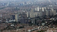 Salah satunya keindahan Jakarta bisa dinikmati dari udara.